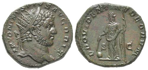 Caracalla 198 - 217
Dupondius, ... 