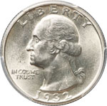 US - Quarter dollar 1932D Washington. AG ... 