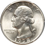 US - Quarter dollar 1938 Washington. AG ... 