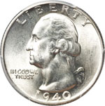 US - Quarter dollar 1940D Washington. AG ... 