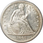 US - Dollar 1860O Seated Liberty . AG ... 