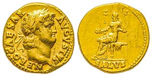 Nero 54-68 
Aureus, Rome, 66-68, AU 7.43 ... 
