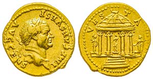 Vespasianus 69-79 
Aureus, Rome, 73, AU 7.27 ... 