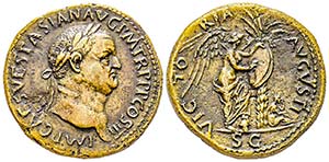 Vespasianus 69-79 
Sestertius, Rome, 71, AE ... 