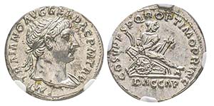 Traianus 98-117
Denarius, Rome, 103-111, AG ... 