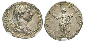 Traianus 98-117
Denarius, Rome, 114-117, AG ... 