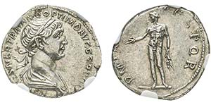 Traianus 98-117
Denarius, Rome, 114-116, AG ... 