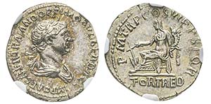 Traianus 98-117
Denarius, Rome, 114-116, AG ... 