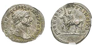 Traianus 98-117
Denarius, Rome, 112-113, AG ... 