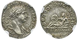 Traianus 98-117
Denarius, Rome, 112-113, AG ... 