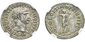 Traianus 98-117
Denarius, Rome, 103-107, AG ... 