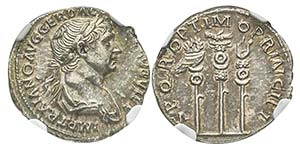Traianus 98-117
Denarius, Rome, 104-111, AG ... 