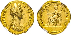 Plotina 105-122 (épouse de Trajan)
Aureus, ... 