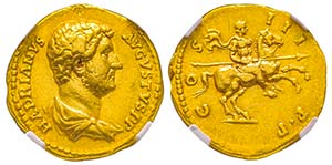 Hadrianus 117-138
Aureus, Rome, 134-138, AU ... 