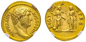 Hadrianus 117-138
Aureus, Rome, 134-138, AU ... 