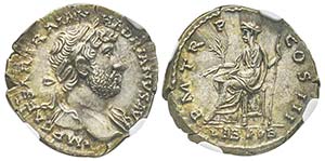 Hadrianus 117-138
Denarius, Rome, 119-122, ... 