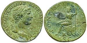 Hadrianus 117-138
Sestertius, Rome, 119-121, ... 