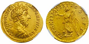 Marcus Aurelius 161-180
Aureus, Rome, ... 