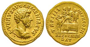 Lucius Verus 161-169
Aureus, Rome, 163-164, ... 