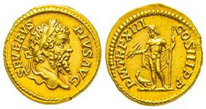 Septimius Severus 193-211 
Aureus, Rome, ... 