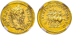 Septimius Severus 193-211 
Aureus, Rome, ... 