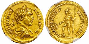 Caracalla 211-217 
Aureus, Rome, 205, AU ... 