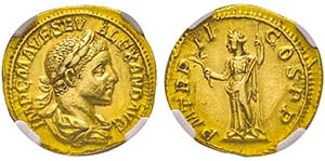 Severus Alexander 222-235 
Aureus, Rome, ... 