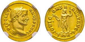 Diocletianus 284-305 
Aureus, Rome, 284-305, ... 