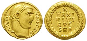 Maximinus II Daia 310-313 
Aureus, Antioche, ... 