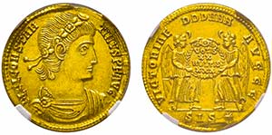 Constantinus II 337-340
Solidus, Siscia, ... 