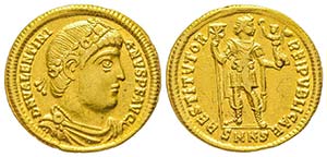 Valentinianus I 364-375
Solidus, Nicomédie, ... 