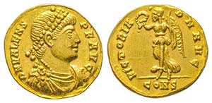 Valens 364-378
1/2 Scripula, Constantinople, ... 