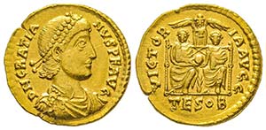 Gratianus 375-383
Solidus, Thessalonique, in ... 