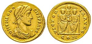 Theodosius I 379-385
Solidus, Mediolanum, ... 