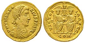 Theodosius I 379-385
Solidus, Treviri, ... 