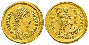 Theodosius I 379-385
Solidus, Sirmium, ... 
