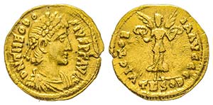 Theodosius I 379-385
1/2 Scripulum, ... 
