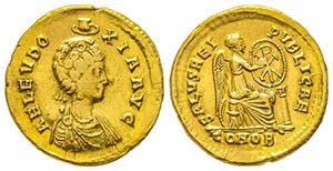 Aelia Eudocia 384-408 Solidus, ... 