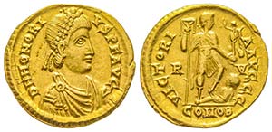 Honorius 383-423
Solidus, Ravenna 383-423, ... 