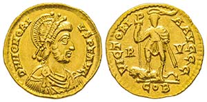 Honorius 383-423
Solidus, Ravenna, 383-423, ... 
