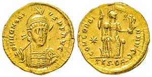 Honorius 383-423
Solidus, Thessalonique, ... 