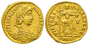Valentinianus III 425-455
Solidus, Ravenna, ... 