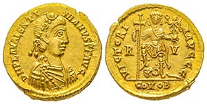Valentinianus III 425-455
Solidus, Ravenna, ... 