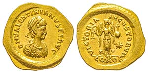 Valentinianus III 425-455
Tremissis, ... 