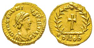 Anthemius 467-472
Tremissis, Mediolanum, ... 