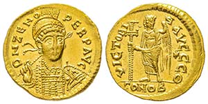 Zeno 476-491
Solidus, Constantinople, ... 