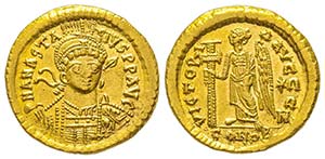 Anastasius 491-518 Solidus, 491-518, AU 4.49 ... 