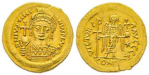 Justinianus I 527-565 
Solidus, Rome, ... 