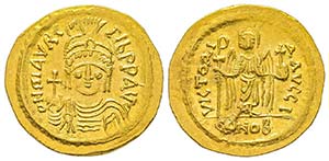 Mauritius Tiberius 582-602
Solidus, ... 