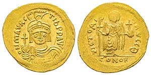 Mauritius Tiberius 582-602
Solidus, ... 